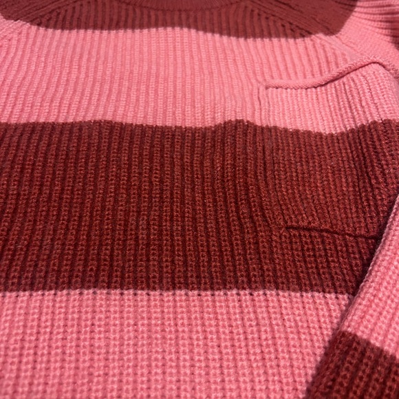 Zara Ribbed Crewneck Sweater in Rust Red - Picture 2 of 5